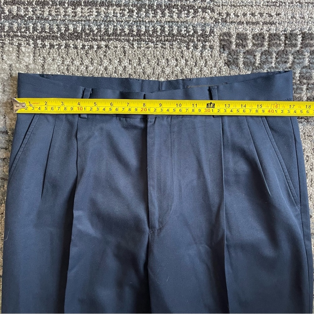 Mens Greg Norman Navy Blue Golf Pants, Business Pants, Size 34/30 - Picture 2 of 10